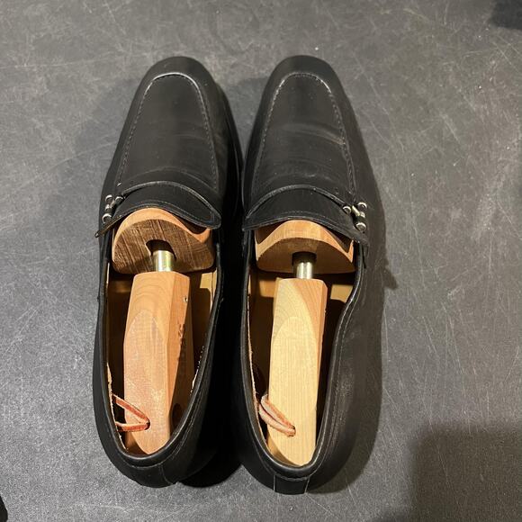 Magnanni Lino Dress Shoes Mens 10 Black Leather Bit Loafers Slip On Formal main image 12